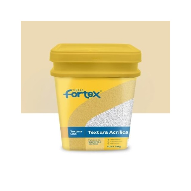 Textura Acrílica Lisa Areia 25Kg - FORTEX