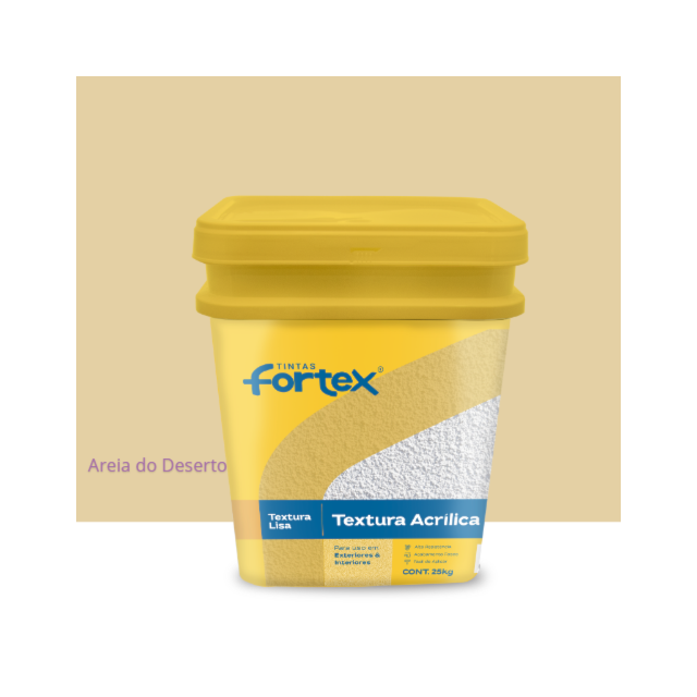 Textura Acrílica Lisa Areia do Deserto 25kg - Fortex