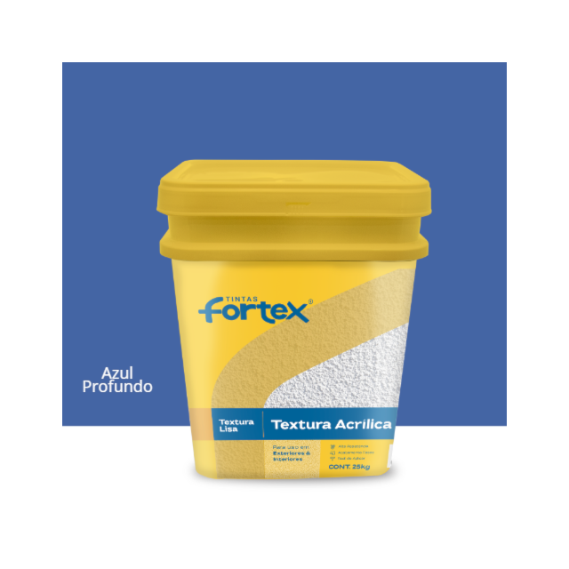 Textura Acrílica Lisa Azul Profundo 25kg - Fortex