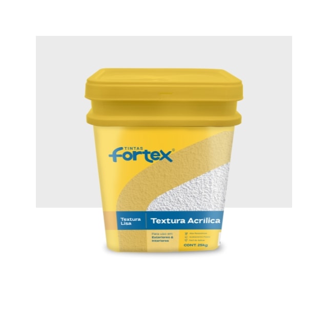 Textura Acrílica Lisa Branco Gelo 25Kg - FORTEX