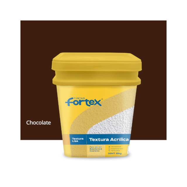 Textura Acrílica Lisa Chocolate 25kg - Fortex