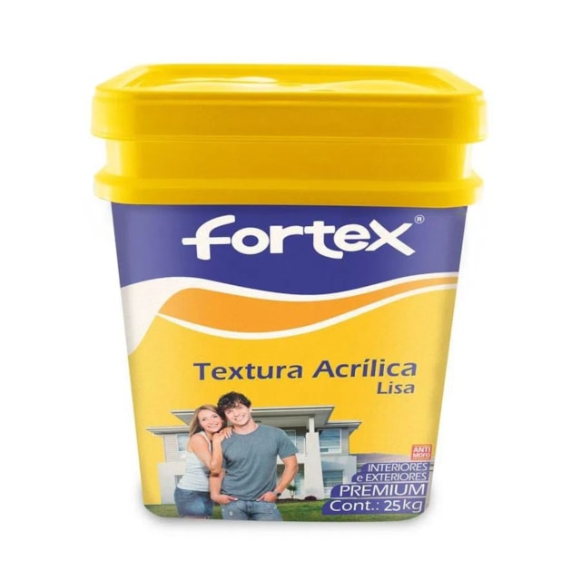 Textura Acrílica Lisa Cinza Chumbo 25Kg - FORTEX