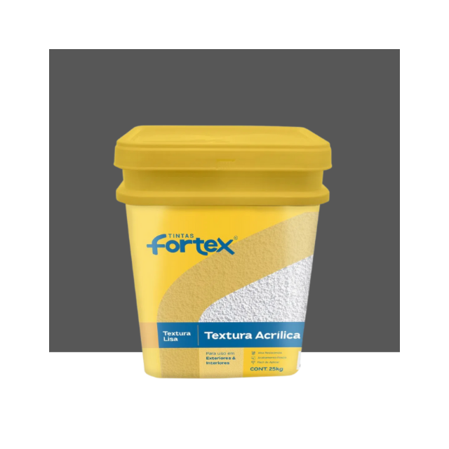 Textura Acrilica Lisa Cinza Grafite 25Kg - FORTEX