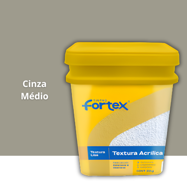 Textura Acrílica Lisa Cinza Médio 25KG - FORTEX Textura Acrílica Lisa Cinza Médio 25KG - FORTEX
