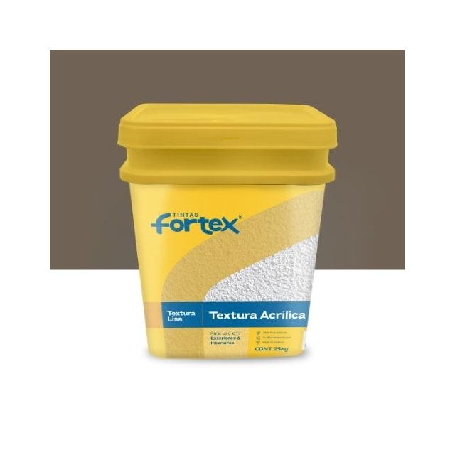 Textura Acrílica Lisa Cinza Níquel 25Kg - FORTEX