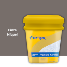 Textura Acrílica Lisa Cinza Níquel 25KG - FORTEX Textura Acrílica Lisa Cinza Níquel 25KG - FORTEX