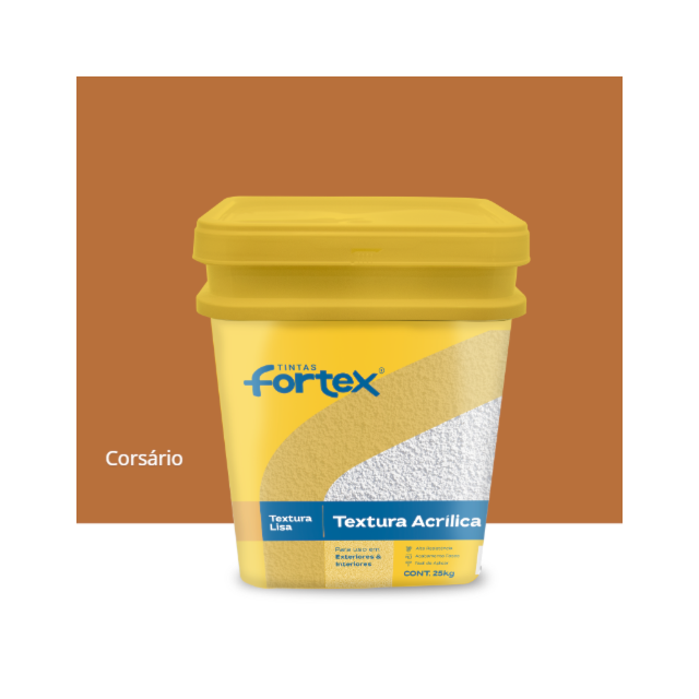 Textura Acrílica Lisa Corsário 25kg - Fortex