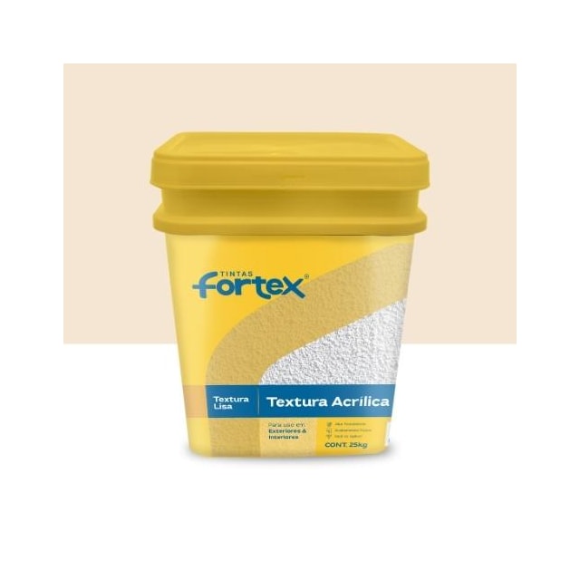 Textura Acrílica Lisa Creme 25Kg - FORTEX