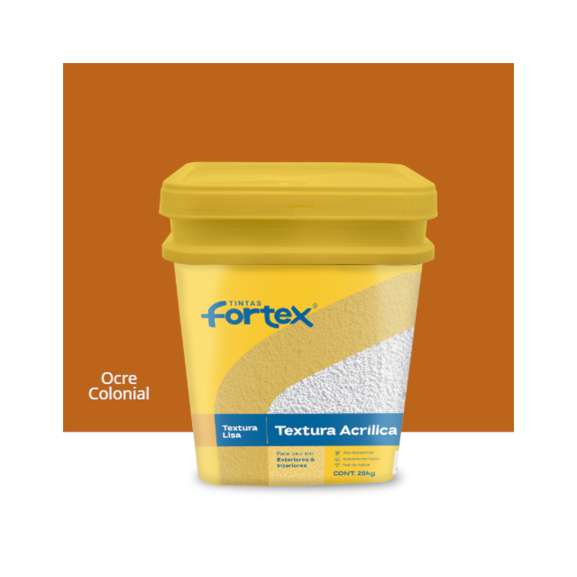 Textura Acrílica Lisa Ocre Colonial 25kg - Fortex