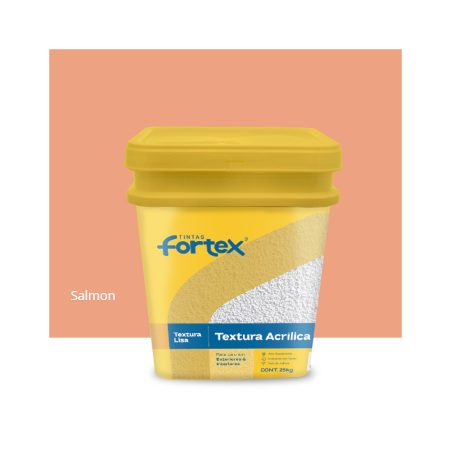 Textura Acrílica Lisa Salmon 25kg - Fortex