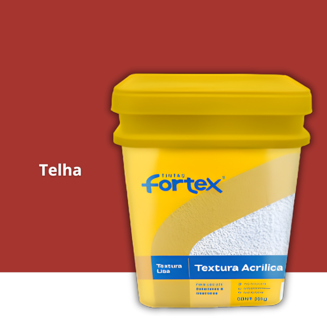 Textura Acrílica Lisa Telha 25KG - FORTEX Textura Acrílica Lisa Telha 25KG - FORTEX