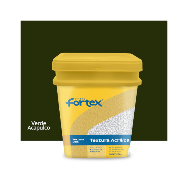 Textura Acrílica Lisa Verde Acapulco 25kg - Fortex