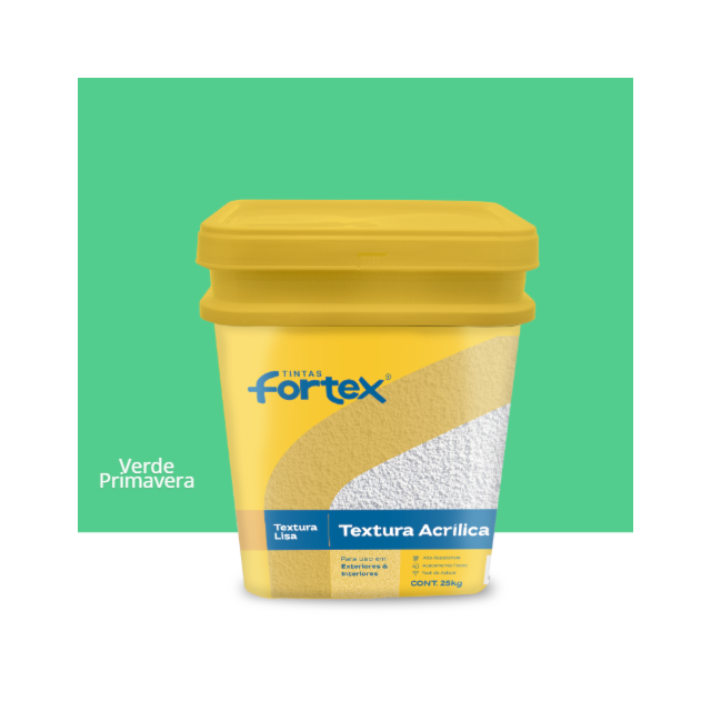 Textura Acrílica Lisa Verde Primavera 25kg - Fortex