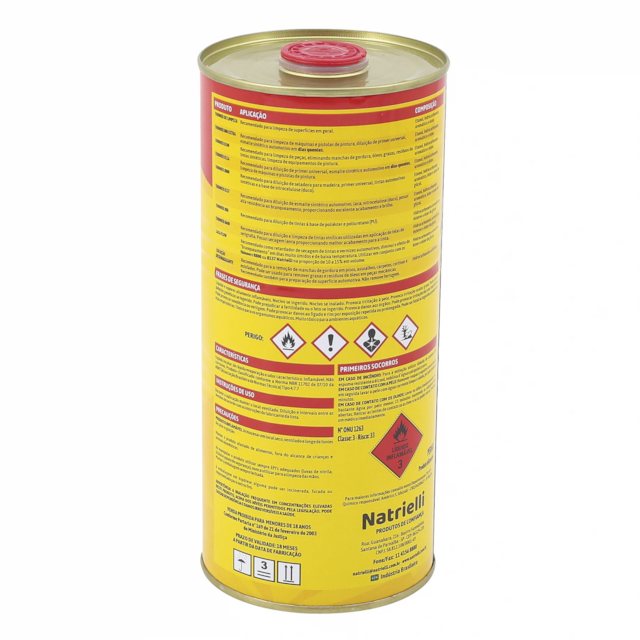 Thinner 8116 Caixa com 12 Unidades 900ml - NATRIELLI Thinner 8116 Caixa com 12 Unidades 900ml - NATRIELLI