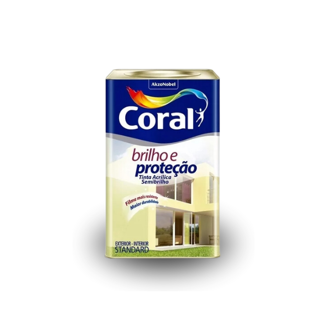 Tinta Acrílica Brilho e Proteção Semibrilho Branco Gelo 16L - Coral Tinta Acrílica Brilho e Proteção Semibrilho Branco Gelo 16L - Coral