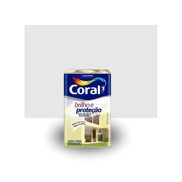 Tinta Acrílica Brilho e Proteção Semibrilho Branco Gelo 16L - Coral Tinta Acrílica Brilho e Proteção Semibrilho Branco Gelo 16L - Coral