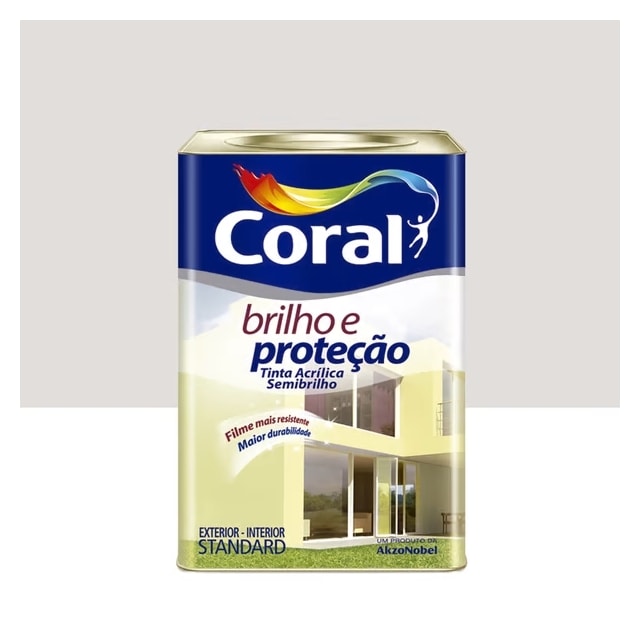 Tinta Acrílica Brilho e Proteção Semibrilho Branco Neve 18L - Coral