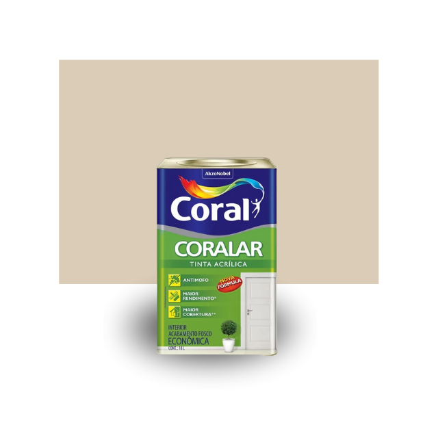 Tinta Acrílica Coralar Areia 18L - Coral Tinta Acrílica Coralar Areia 18L - Coral