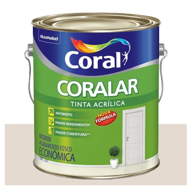 Tinta Acrílica Coralar Branco Gelo 3,6L - Coral