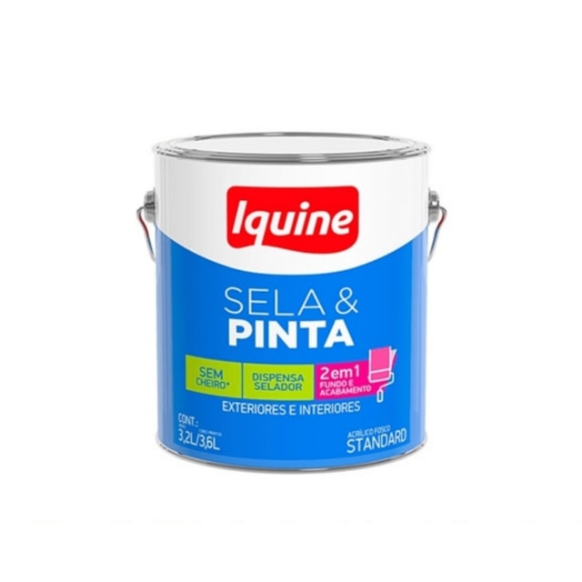 Tinta Acrílica Fosco Sela e Pinta Azul Petróleo 3,6L - Iquine