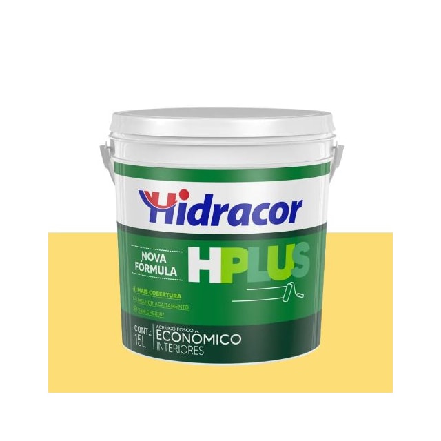 Tinta Acrílica Hplus Marfim Fosco 15L - HIDRACOR