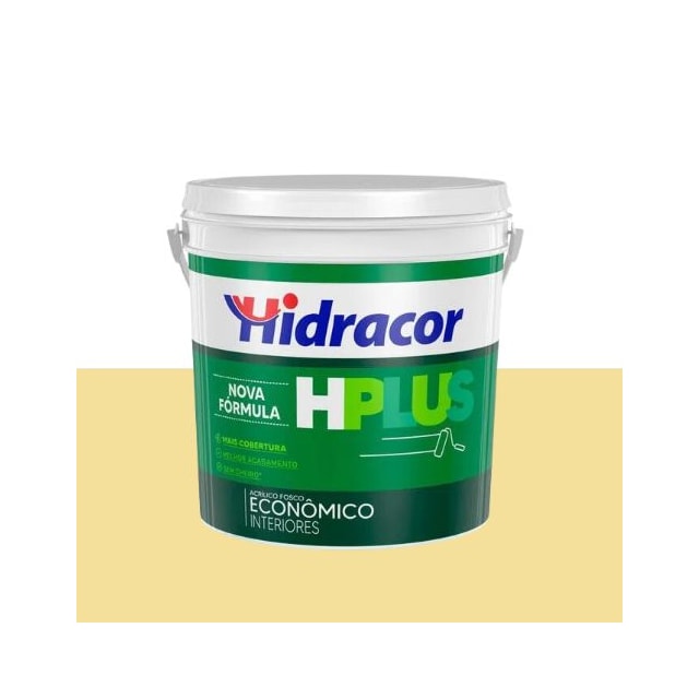 Tinta Acrílica Hplus Palha Fosco 3,6L - Hidracor