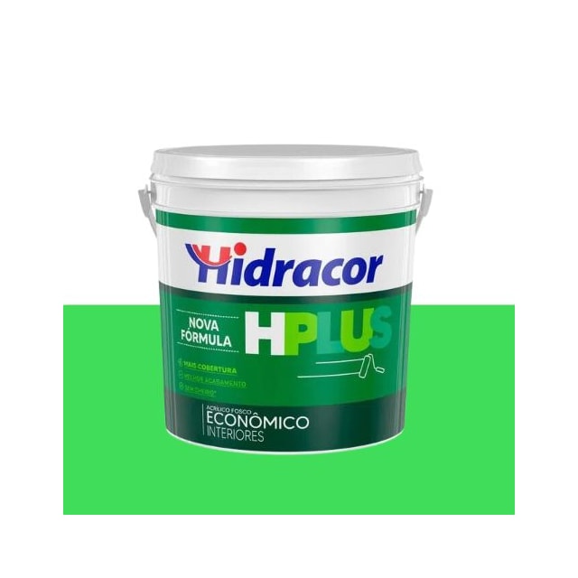 Tinta Acrílica Hplus Verde Cítrico 3,6L - HIDRACOR