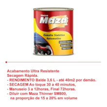 Tinta Automotiva Sintético para Metal e Madeira Alumínio 900ml - MAZA