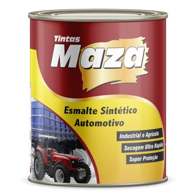 Tinta Automotiva Sintético para Metal e Madeira Alumínio 900ml - MAZA