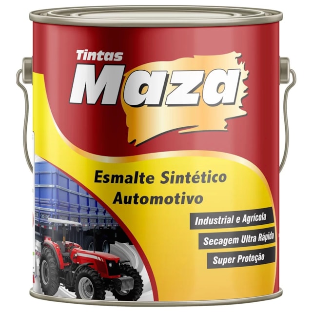 Tinta Automotiva Sintético para Metal e Madeira Cinza Medio 3,6 Litros - MAZA