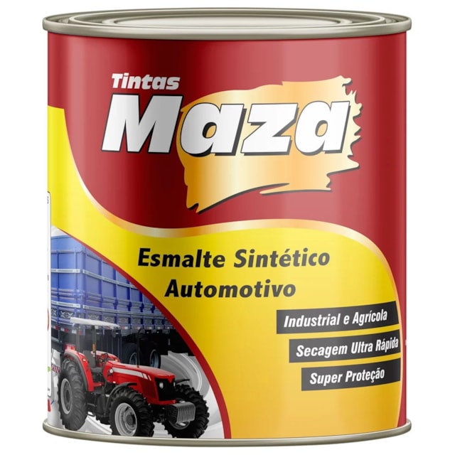 Tinta Automotiva Sintético para Metal e Madeira Cinza Medio 900ml - MAZA Tinta Automotiva Sintético para Metal e Madeira Cinza Medio 900ml - MAZA
