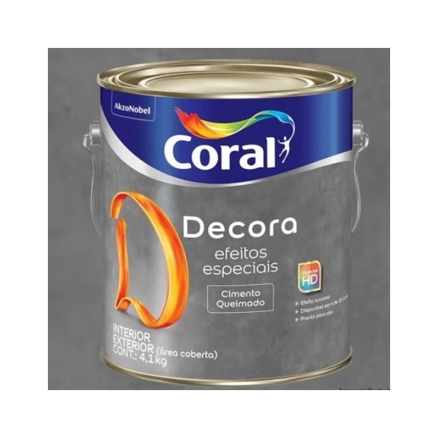 Tinta Decora Efeito Cimento Queimado Imensidão Cinza 4,8KG - CORAL