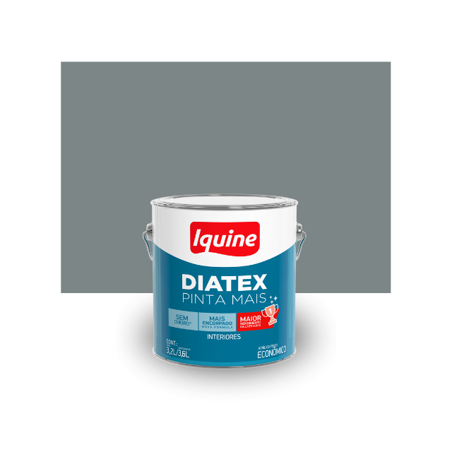 Tinta Diatex Acrilico Pinta Mais Cinza 3,6L - IQUINE Tinta Diatex Acrilico Pinta Mais Cinza 3,6L - IQUINE