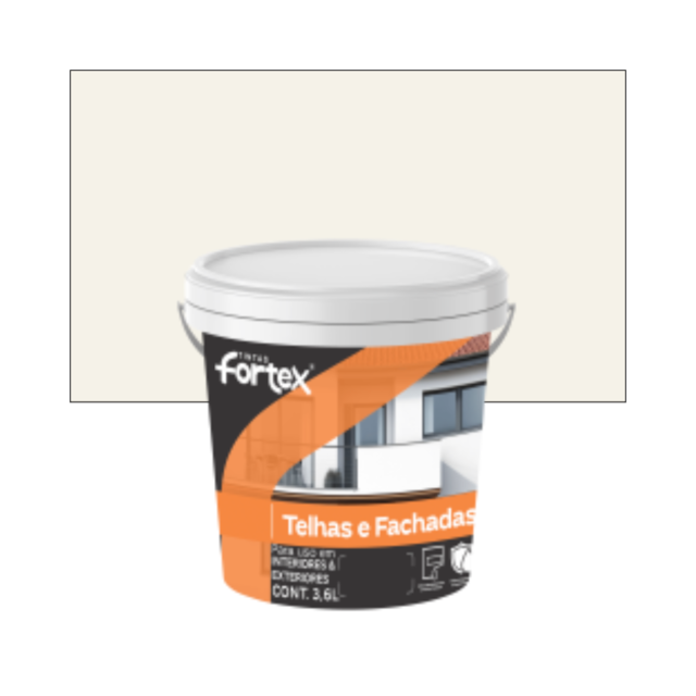 Tinta Emborrachada Branco Gelo 3,6L - FORTEX