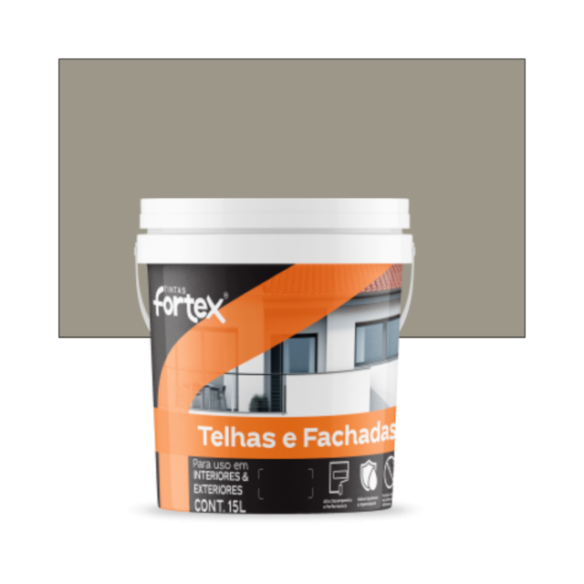 Tinta Emborrachada Cinza Médio 15L - FORTEX