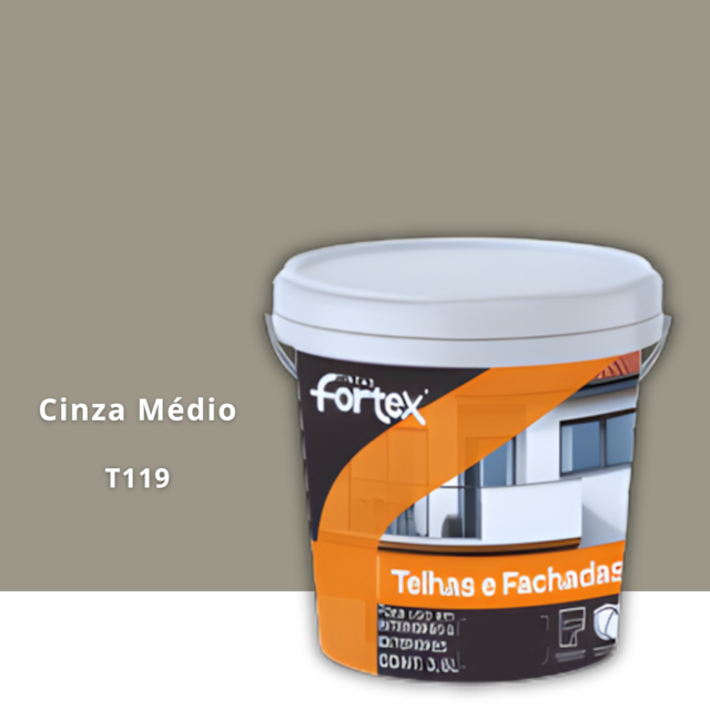 Tinta Emborrachada Cinza Médio 3,6L - FORTEX Tinta Emborrachada Cinza Médio 3,6L - FORTEX