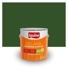 Tinta Esmalte Delanil para Madeiras e Metais cor Verde Folha 900ml - Iquine Tinta Esmalte Delanil para Madeiras e Metais cor Verde Folha 900ml - Iquine