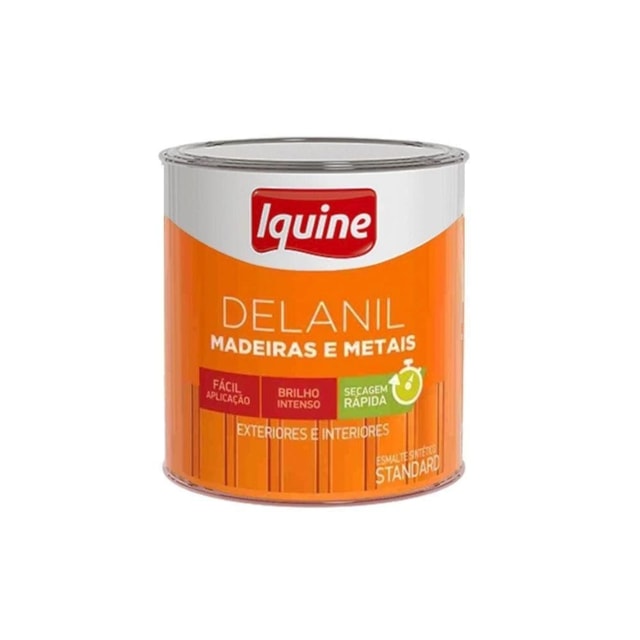 Tinta Esmalte Delanil para Madeiras e Metais cor Vermelho 900ml   - Iquine