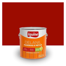 Tinta Esmalte Delanil para Madeiras e Metais cor Vermelho 900ml   - Iquine Tinta Esmalte Delanil para Madeiras e Metais cor Vermelho 900ml   - Iquine