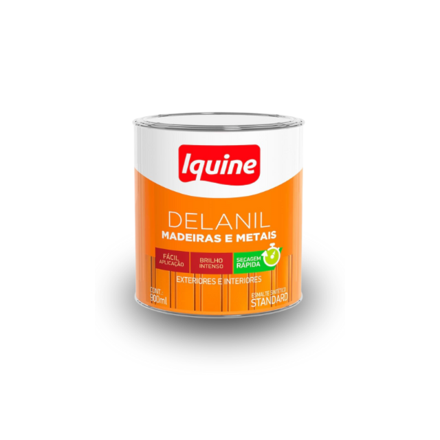 Tinta Esmalte Delanil para Madeiras e Metais Vermelho 900ml - Iquine