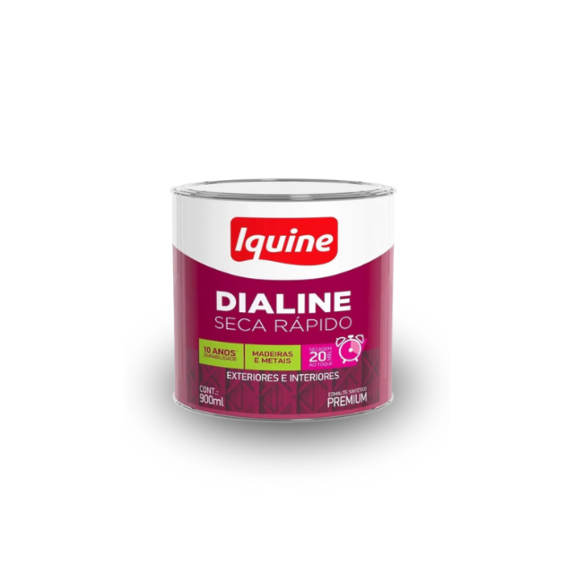 Tinta Esmalte Dialine Seca Rápido Vermelho 900ml  - Iquine  Tinta Esmalte Dialine Seca Rápido Vermelho 900ml  - Iquine