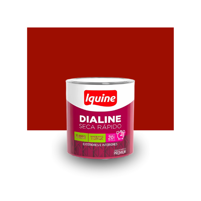 Tinta Esmalte Dialine Seca Rápido Vermelho 900ml  - Iquine  Tinta Esmalte Dialine Seca Rápido Vermelho 900ml  - Iquine