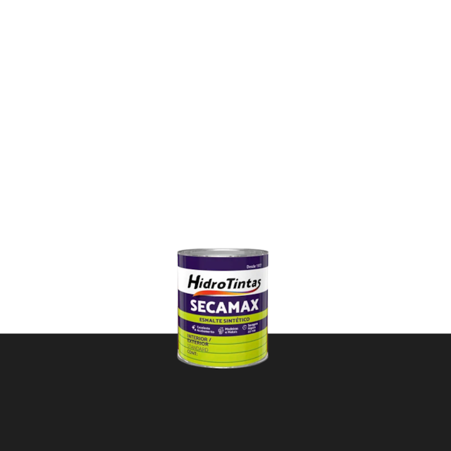Tinta Esmalte Secamax 112ML Preto - HIDROTINTAS