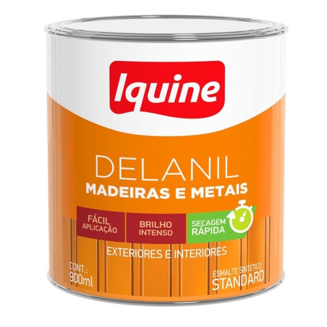 Tinta Esmalte Sintético Delanil Branco Gelo 900ml - Iquine 