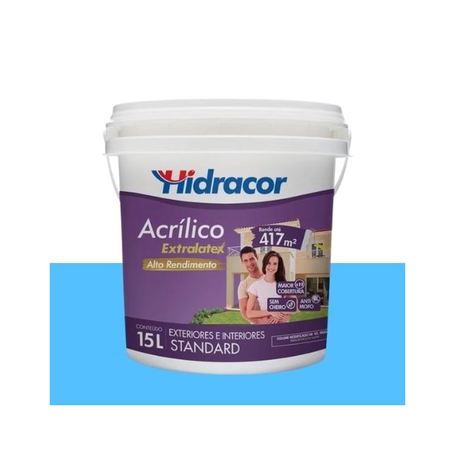 Tinta Extralatex Água Marinha 15L - HIDRACOR Tinta Extralatex Água Marinha 15L - HIDRACOR