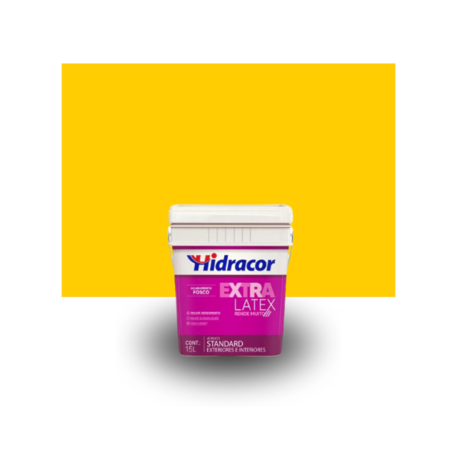 Tinta Extralatex Amarelo Canário 15L - HIDRACOR Tinta Extralatex Amarelo Canário 15L - HIDRACOR