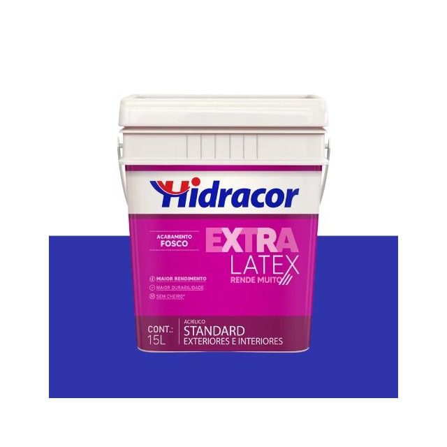 Tinta Extralatex Azul Turquesa 15L - HIDRACOR