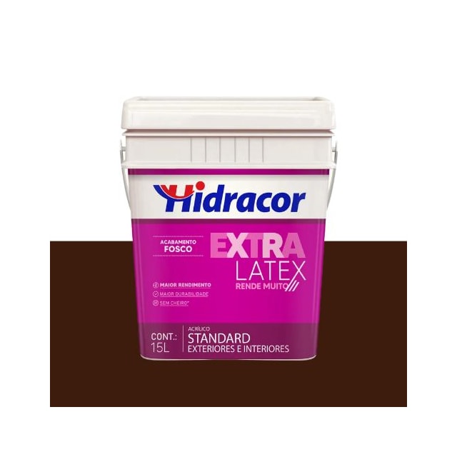 Tinta Extralatex Chocolate 15L - HIDRACOR