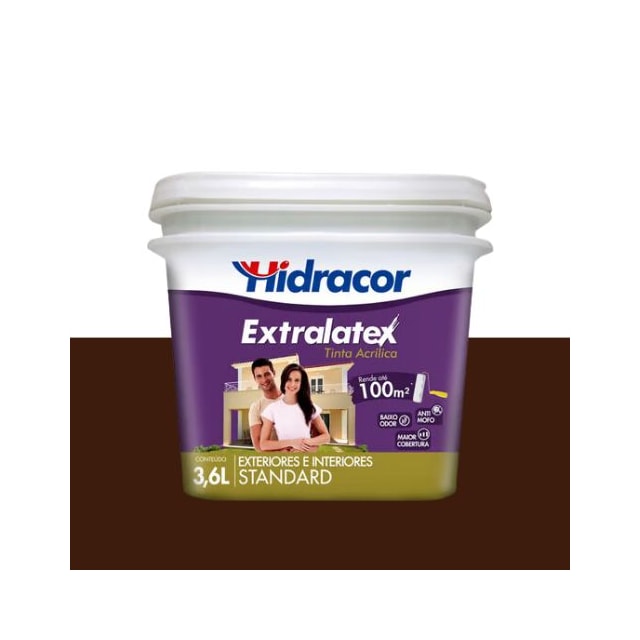 Tinta Extralatex Chocolate 3,6L - Hidracor