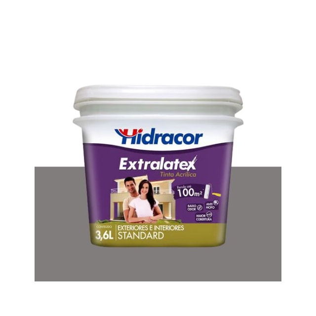 Tinta Extralatex Cinza Claro 3,6L - Hidracor